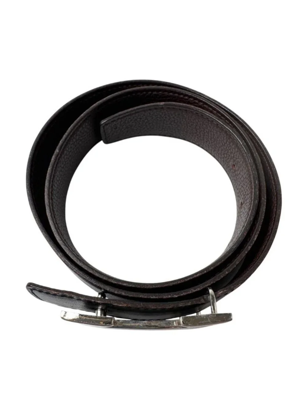 Hermes Constance H Belt Black Brown